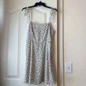 Gianni Bini Black and White Polka Dot Tie Dress